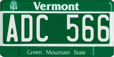 VT license plate ADC566
