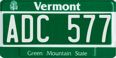 VT license plate ADC577