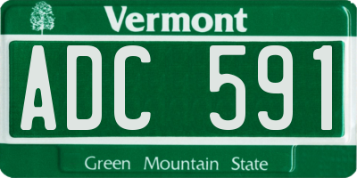VT license plate ADC591