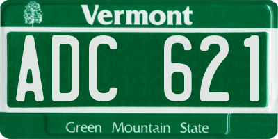 VT license plate ADC621