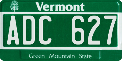 VT license plate ADC627