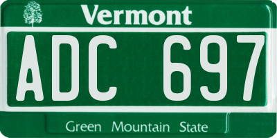 VT license plate ADC697