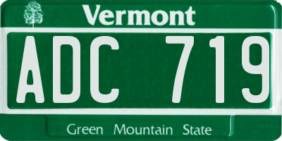 VT license plate ADC719