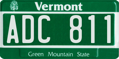 VT license plate ADC811
