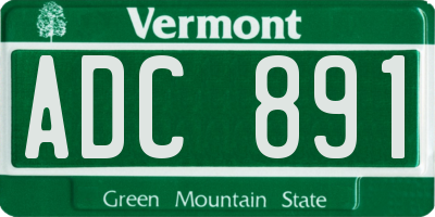 VT license plate ADC891