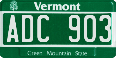 VT license plate ADC903