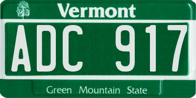 VT license plate ADC917
