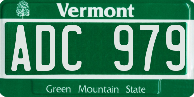 VT license plate ADC979