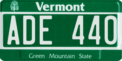 VT license plate ADE440