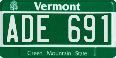 VT license plate ADE691
