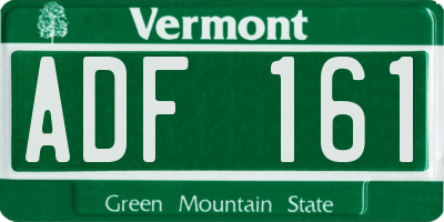 VT license plate ADF161