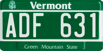VT license plate ADF631