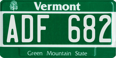 VT license plate ADF682