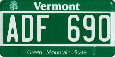 VT license plate ADF690
