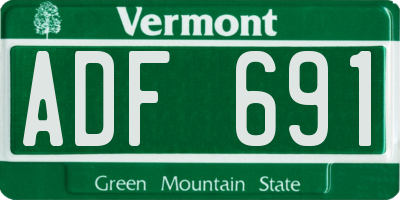 VT license plate ADF691