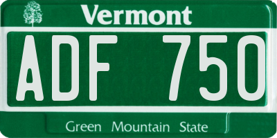 VT license plate ADF750