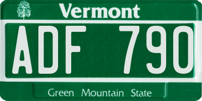 VT license plate ADF790