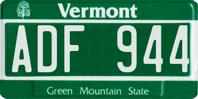 VT license plate ADF944