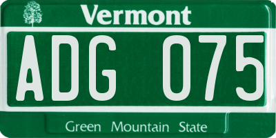 VT license plate ADG075