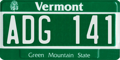 VT license plate ADG141