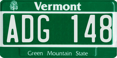 VT license plate ADG148