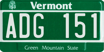 VT license plate ADG151