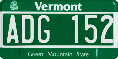VT license plate ADG152