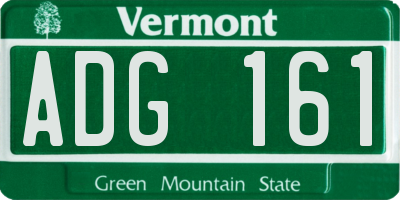 VT license plate ADG161