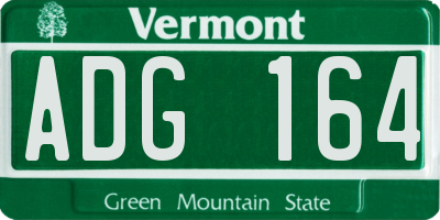 VT license plate ADG164