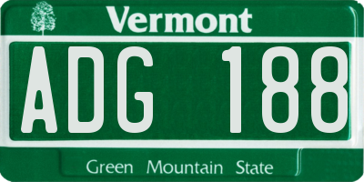 VT license plate ADG188