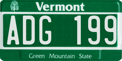 VT license plate ADG199
