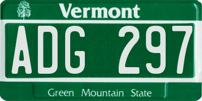 VT license plate ADG297