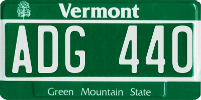 VT license plate ADG440