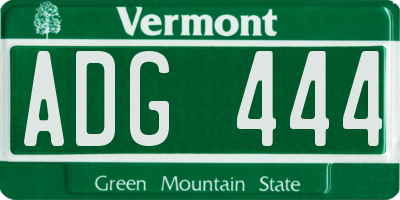 VT license plate ADG444