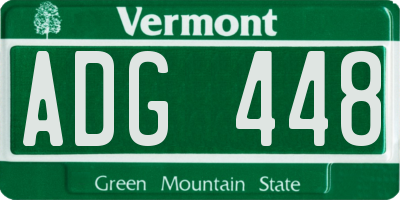 VT license plate ADG448