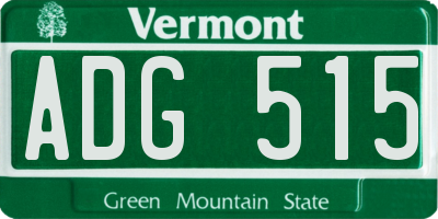 VT license plate ADG515
