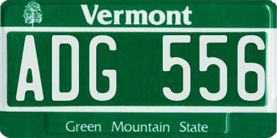 VT license plate ADG556