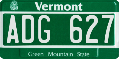 VT license plate ADG627