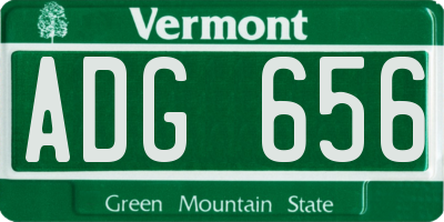 VT license plate ADG656