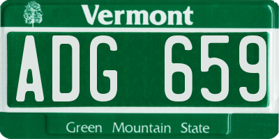 VT license plate ADG659