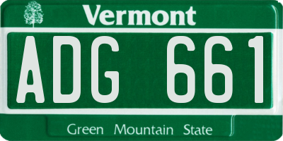 VT license plate ADG661