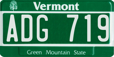 VT license plate ADG719