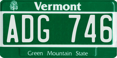 VT license plate ADG746