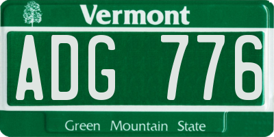 VT license plate ADG776