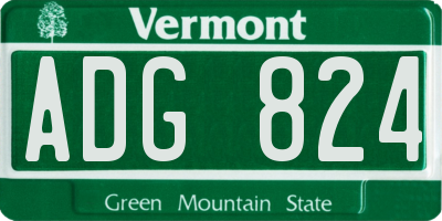 VT license plate ADG824