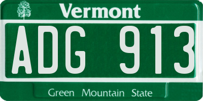 VT license plate ADG913