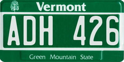 VT license plate ADH426