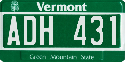 VT license plate ADH431
