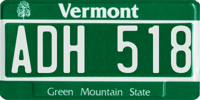 VT license plate ADH518