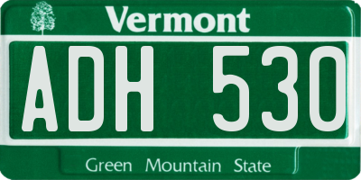 VT license plate ADH530